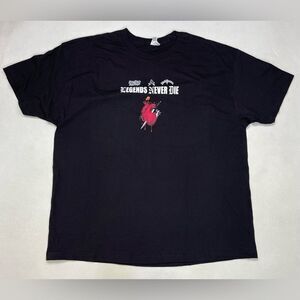 Anuel AA Legends Never Die USA Tour Graphic T-shirt Men XXL Black Short Sleeve